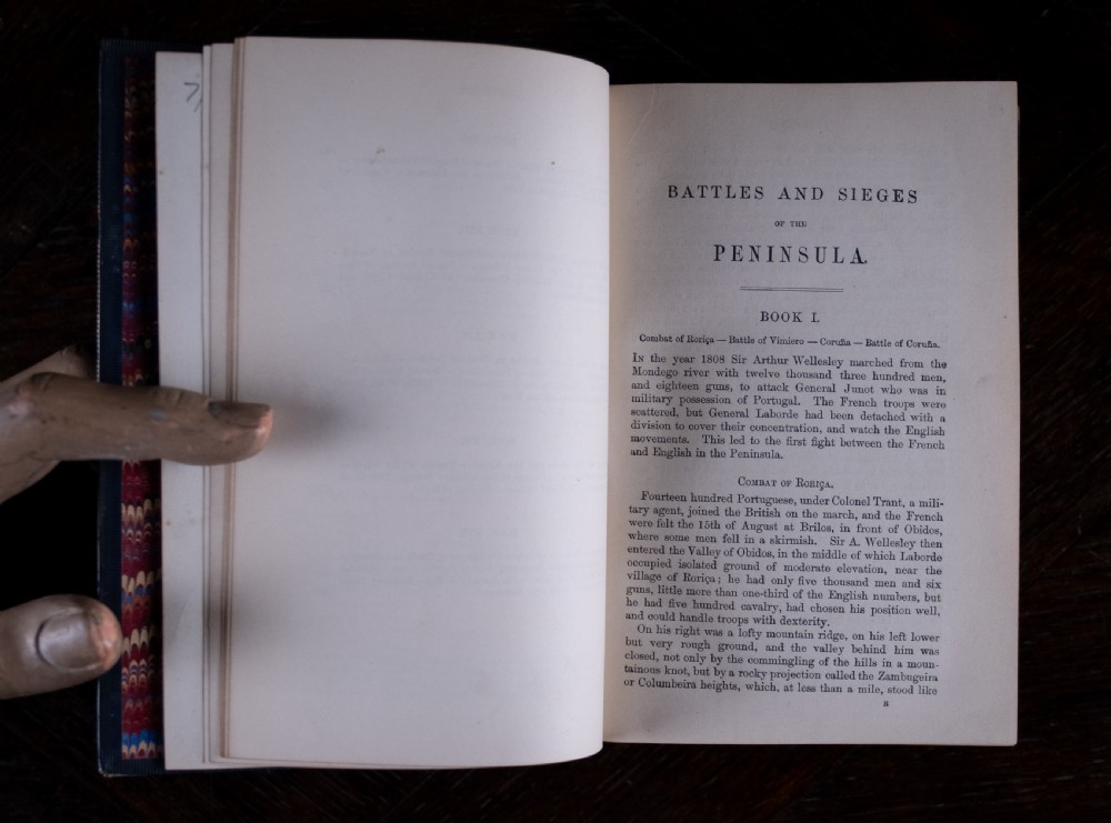 1885 English Battles & Sieges In The Peninsula by Sir William Napier. Leather Bound Book. View XII