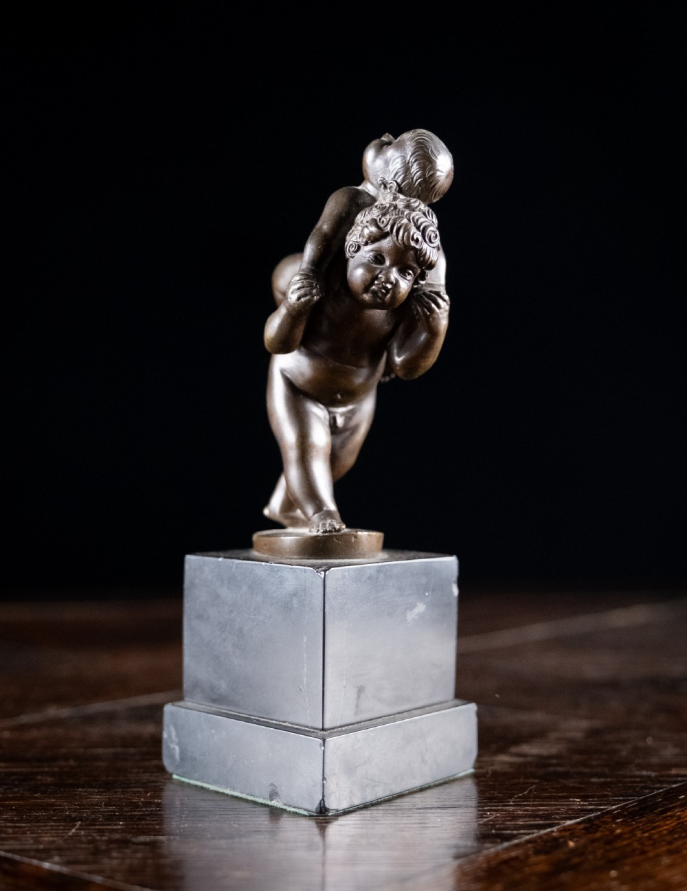 Bronze Putti Playing Piggyback After Leonhard Kern (1588-1662) View II