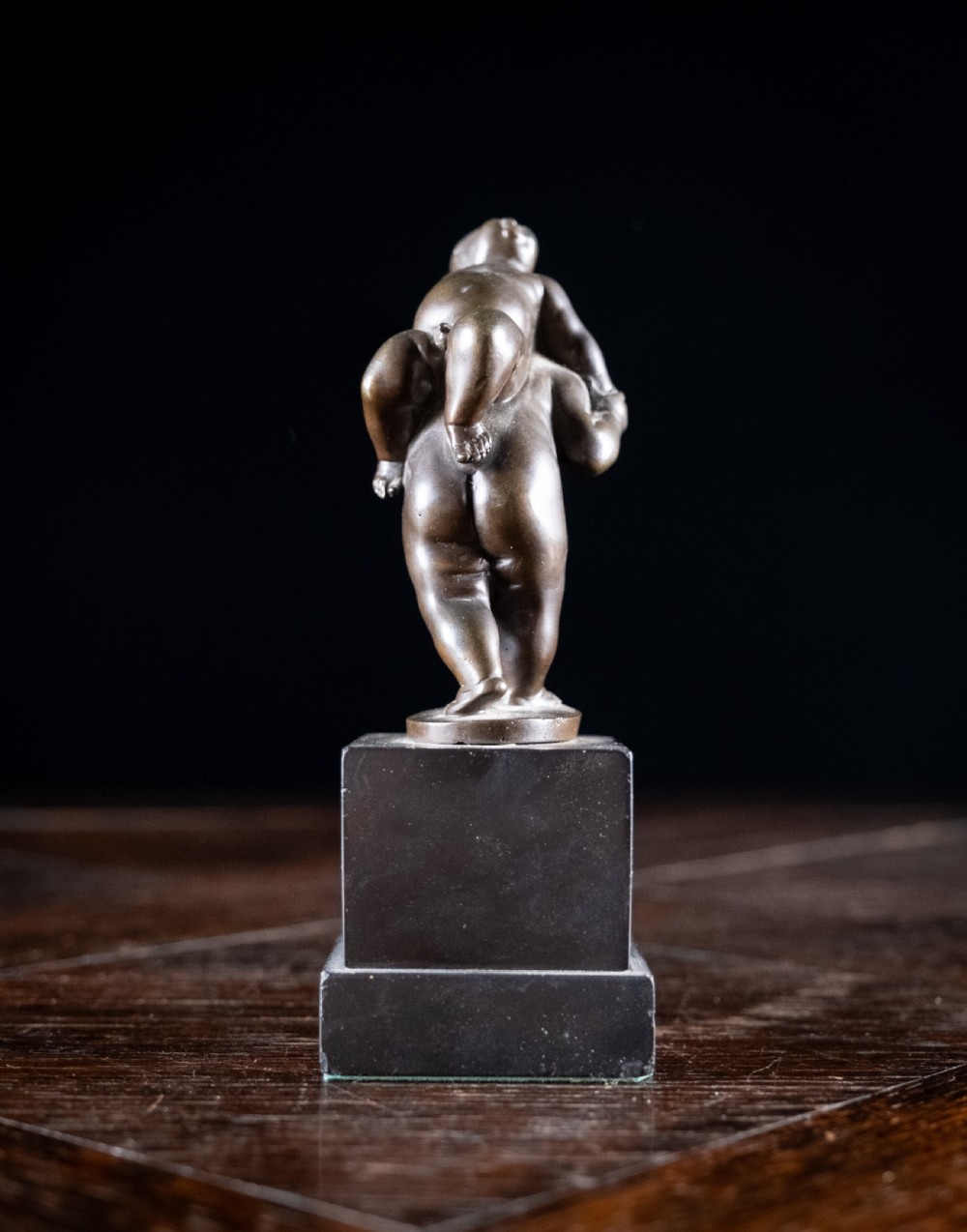 Bronze Putti Playing Piggyback After Leonhard Kern (1588-1662) View VIII