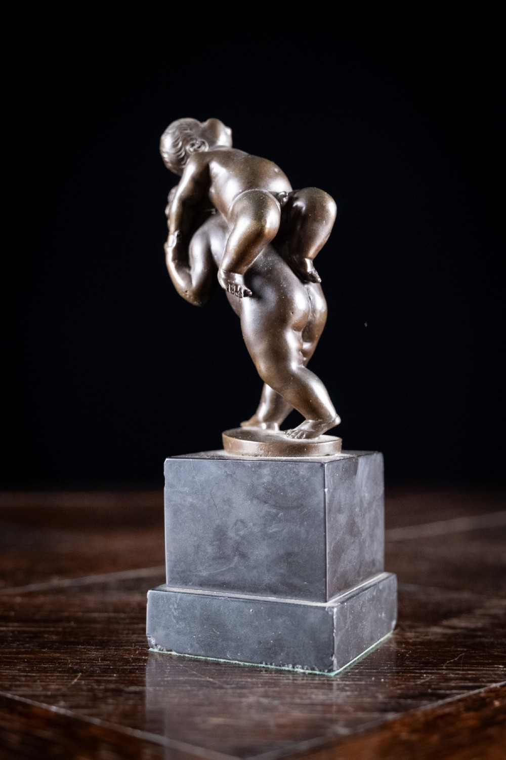 Bronze Putti Playing Piggyback After Leonhard Kern (1588-1662) View IX