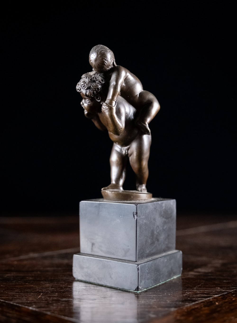 Bronze Putti Playing Piggyback After Leonhard Kern (1588-1662) View XI