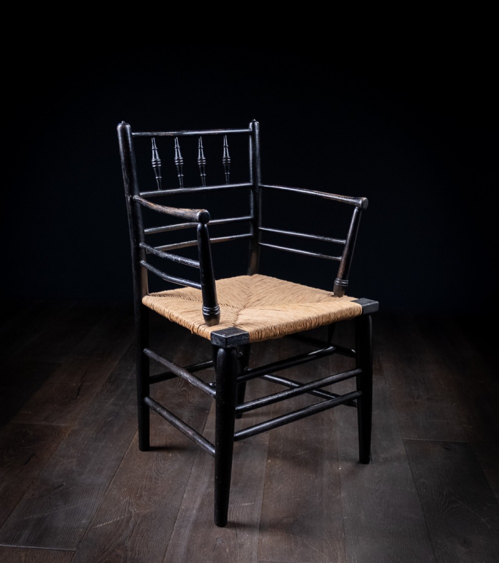 19th Century Morris & Co Sussex Chair View XVI