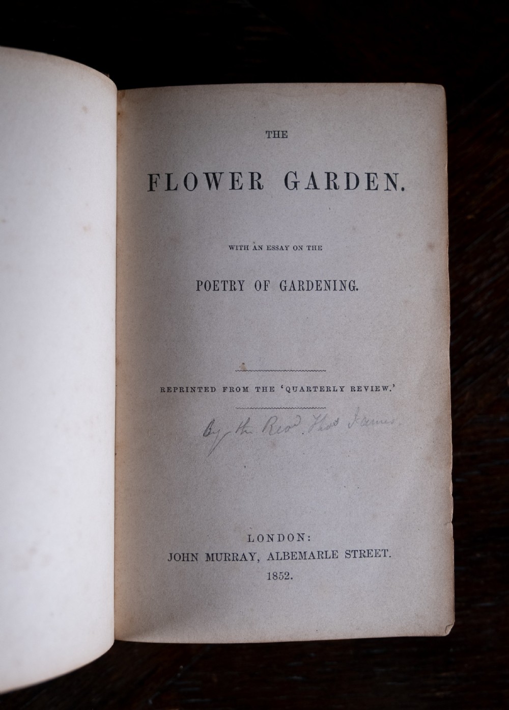 A Victorian red leather-bound book featuring detailed gold leaf tooling on the spine and covers standing upright. View VIII