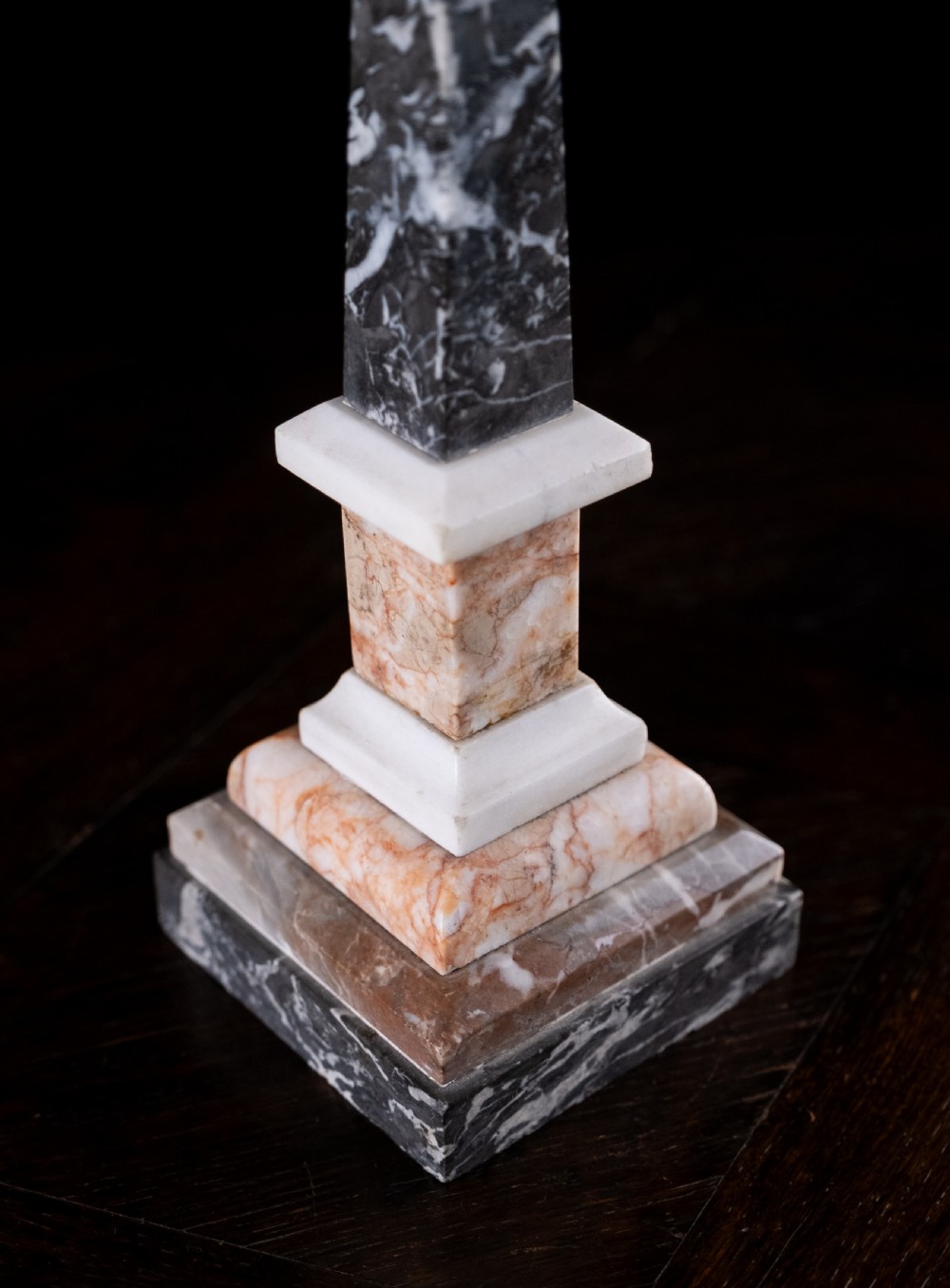 19th Century Italian Specimen Marble Obelisk View II