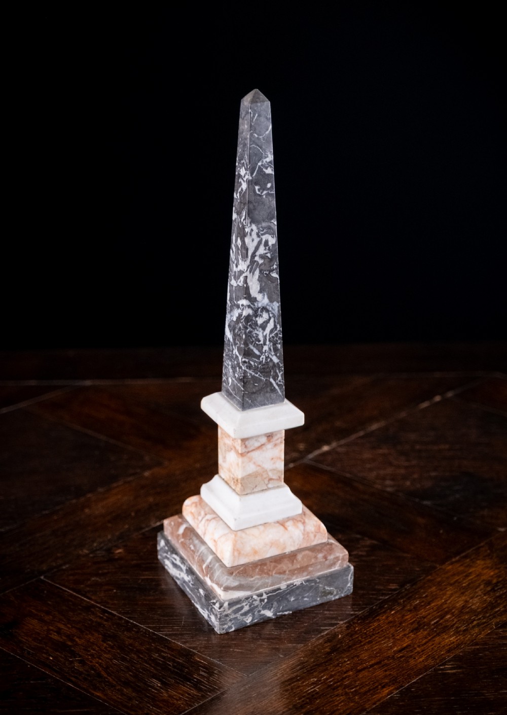 19th Century Italian Specimen Marble Obelisk View IV