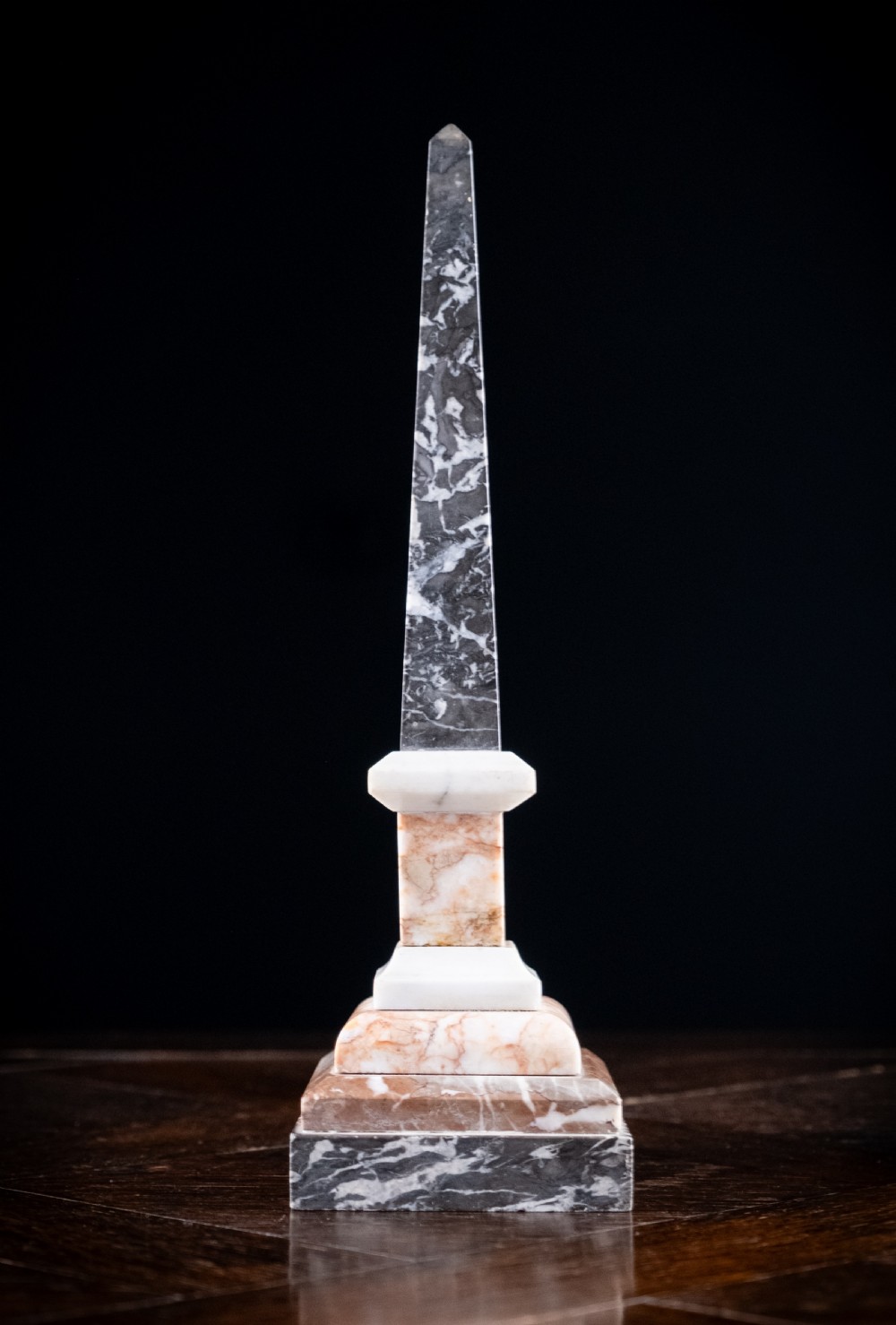 19th Century Italian Specimen Marble Obelisk View V