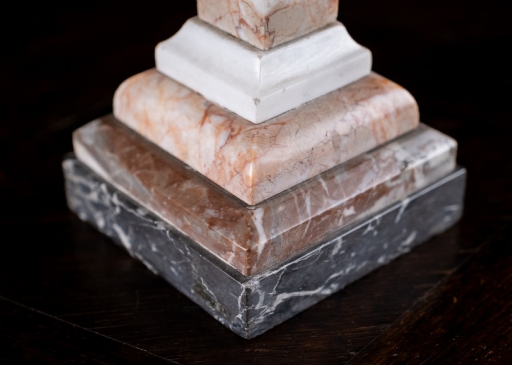 19th Century Italian Specimen Marble Obelisk View VI