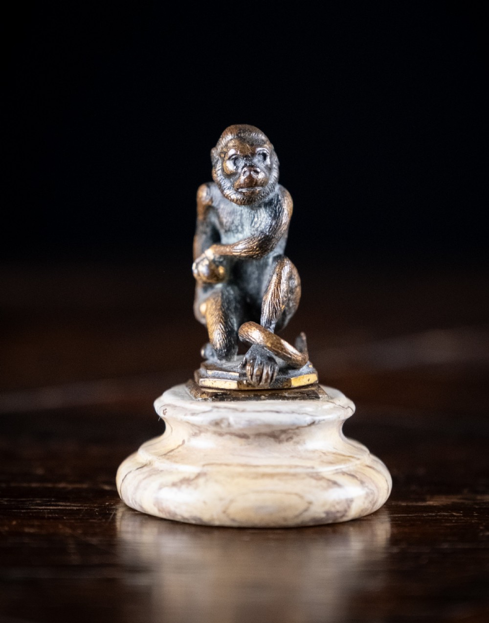 Bronze Monkey Wax Seal On Stand View II