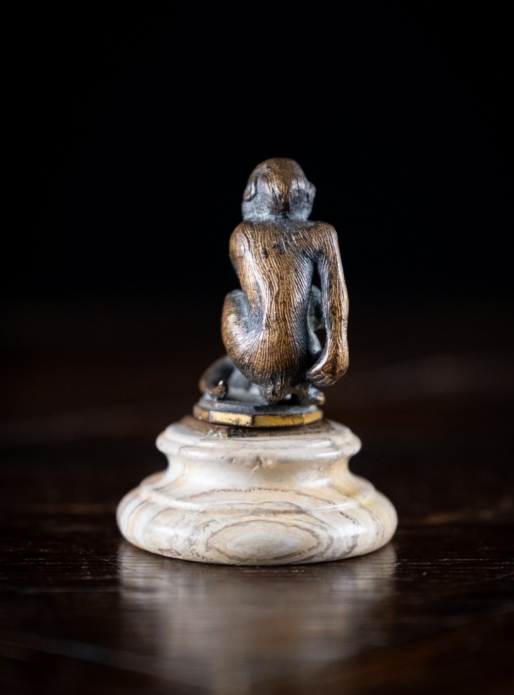 Bronze Monkey Wax Seal On Stand View VII
