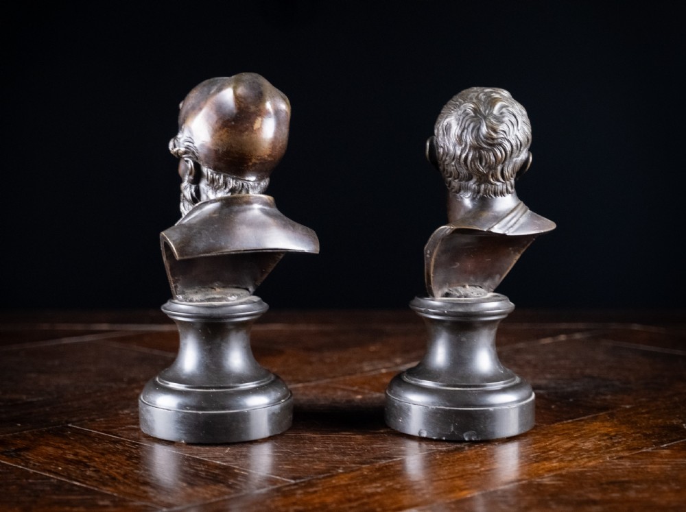 Pair Bronze Busts of Hippocrates and Lysimachus View VI