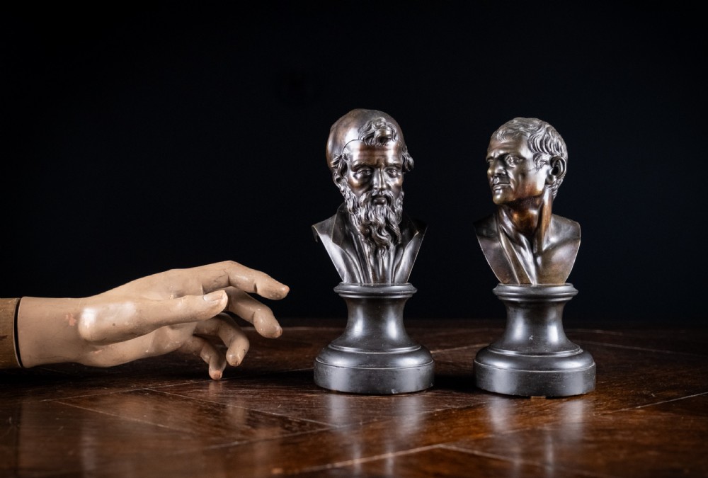 Pair Bronze Busts of Hippocrates and Lysimachus View XIV