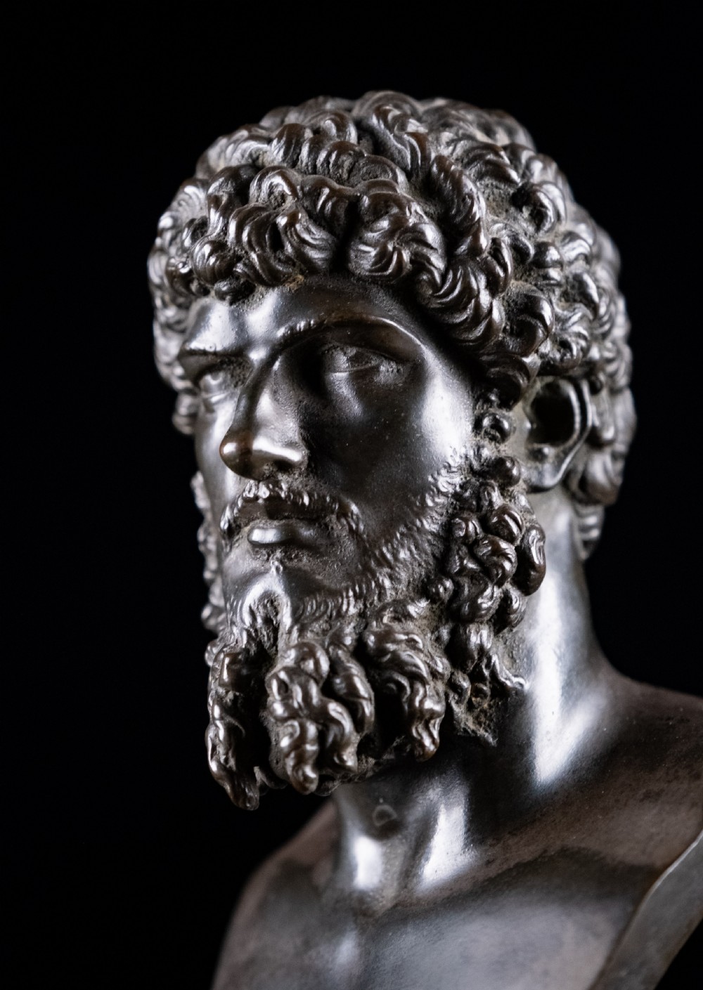 Bronze Bust of Lucius Verus (130–169 AD) View VI