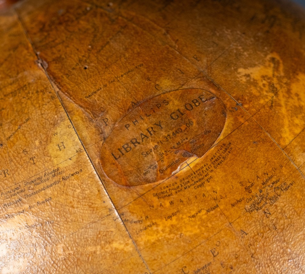 Early 20th Century Philips & Son Library Globe View XIII