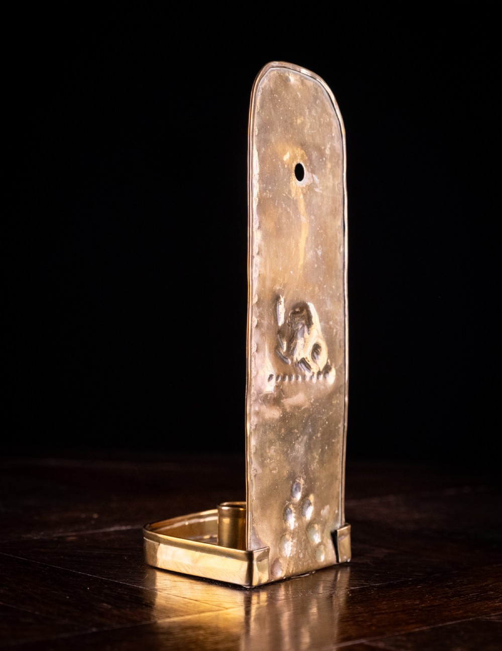 19th Century Brass Wall Reflector Candle Holder View VI
