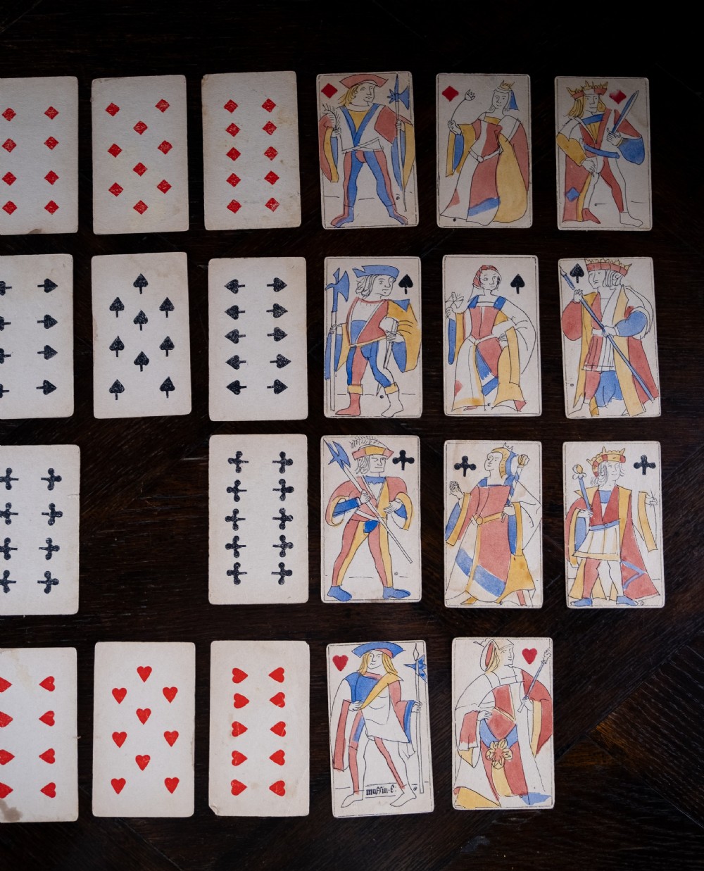 Early 20th Century Handmade Playing Cards View IX