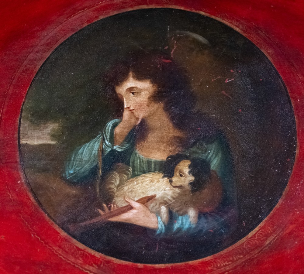Large Regency Red & Gilt Toleware Tray, c.1830 View III