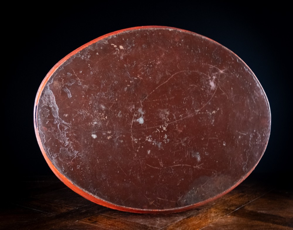 Large Regency Red & Gilt Toleware Tray, c.1830 View X