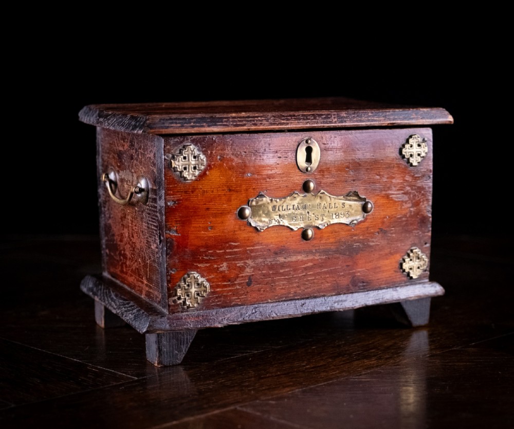 'William Hall's Wee Chest 1893', Scottish Folk Art Pine Chest