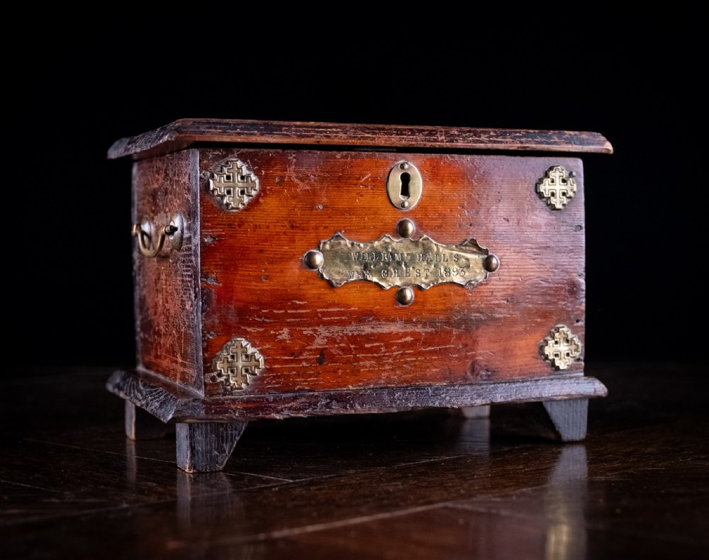 'William Hall's Wee Chest 1893', Scottish Folk Art Pine Chest View IV