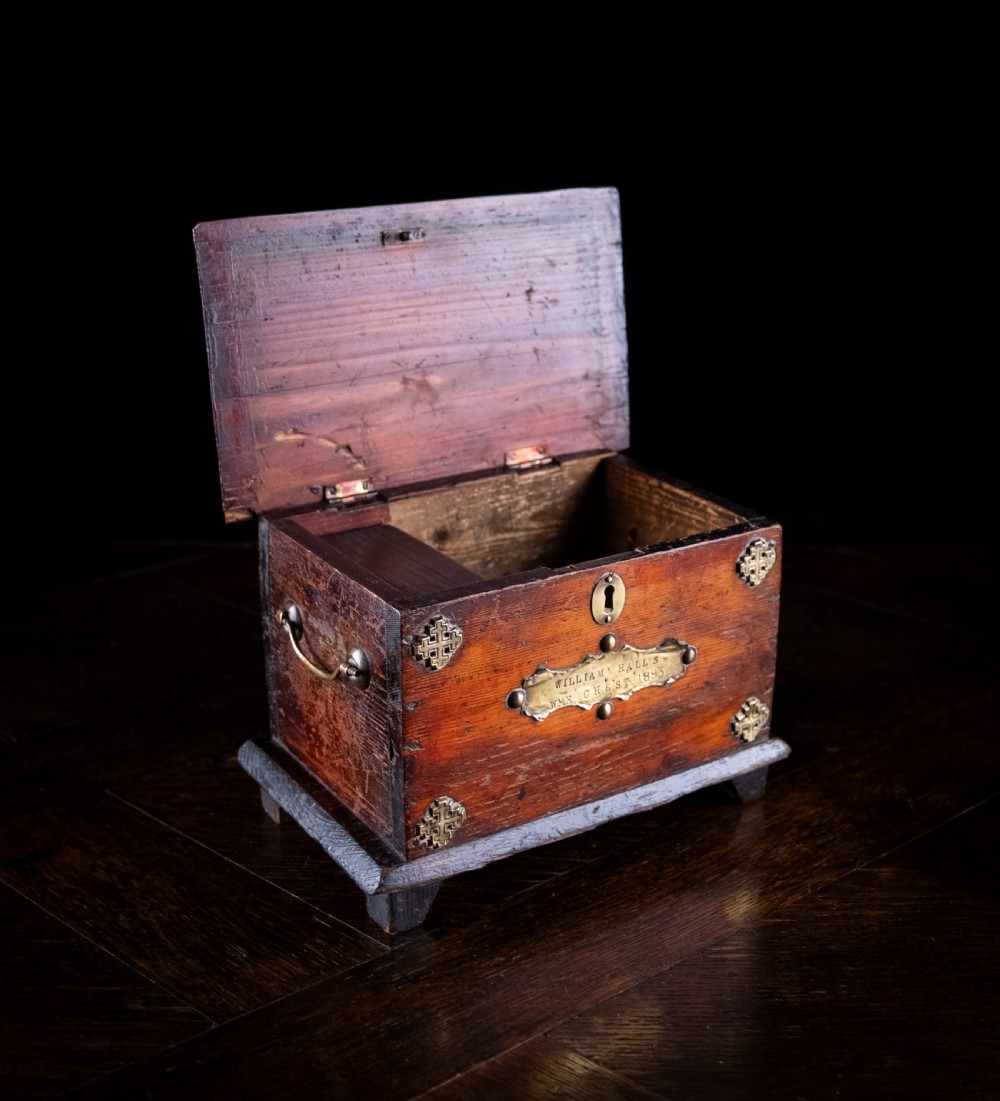 'William Hall's Wee Chest 1893', Scottish Folk Art Pine Chest View V
