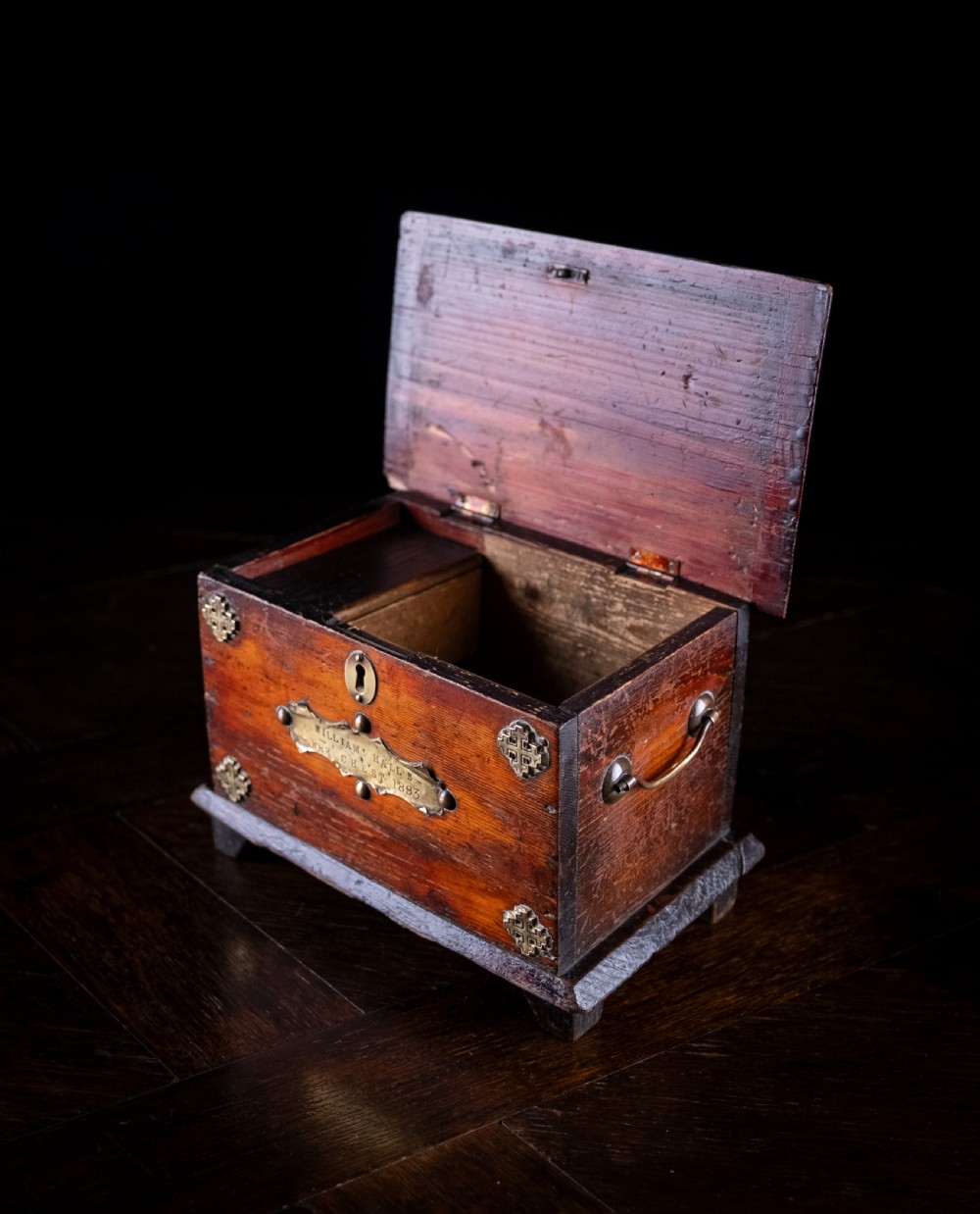 'William Hall's Wee Chest 1893', Scottish Folk Art Pine Chest View VIII
