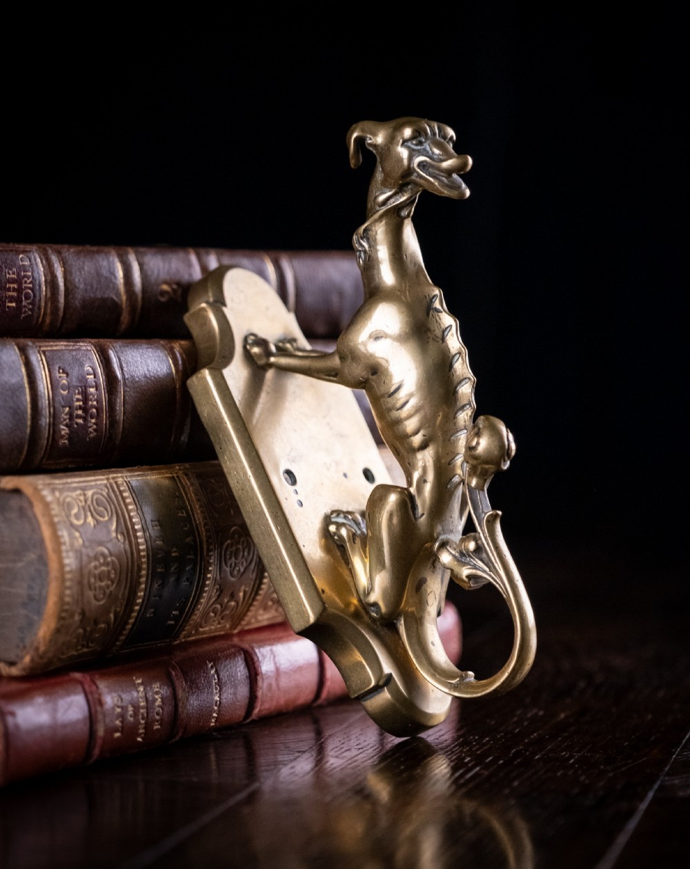 Gothic Mythical Beast Brass Coat Hook, c.1880