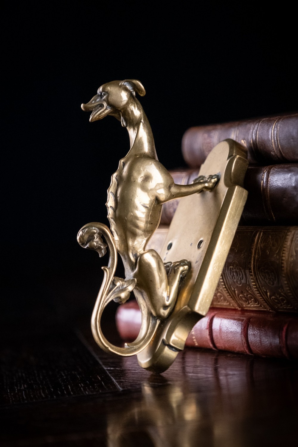 Gothic Mythical Beast Brass Coat Hook, c.1880 View II