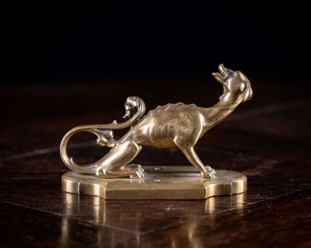 Gothic Mythical Beast Brass Coat Hook, c.1880 View VI