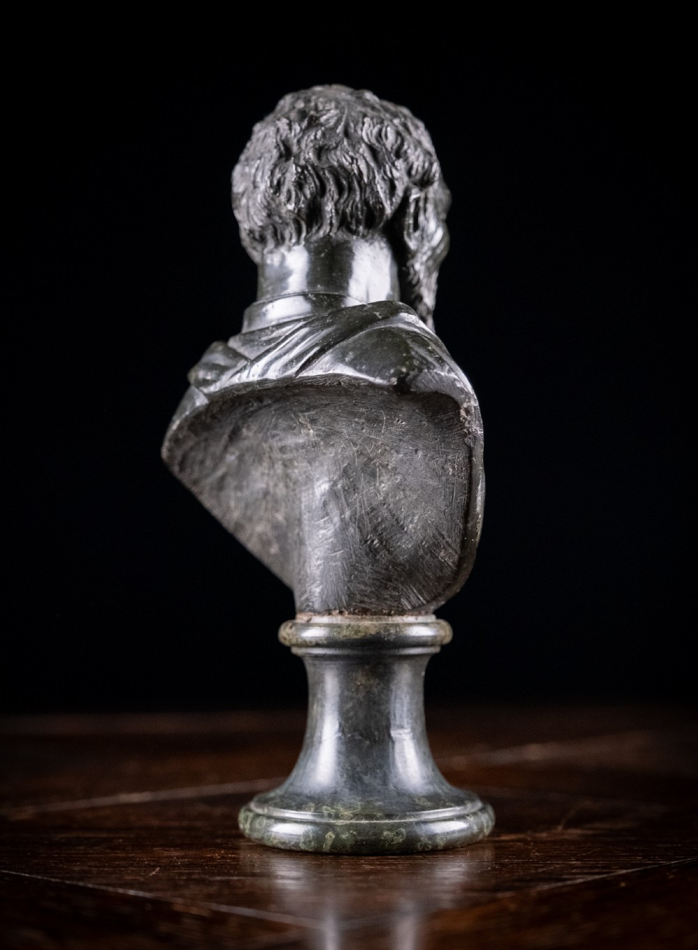 19th Century Serpentine Bust of Michelangelo View VI