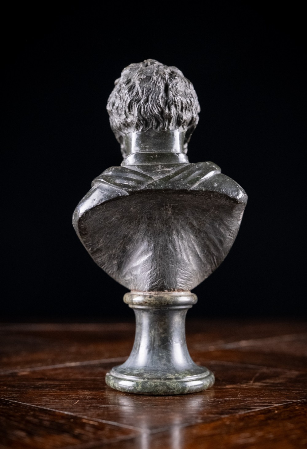 19th Century Serpentine Bust of Michelangelo View VII