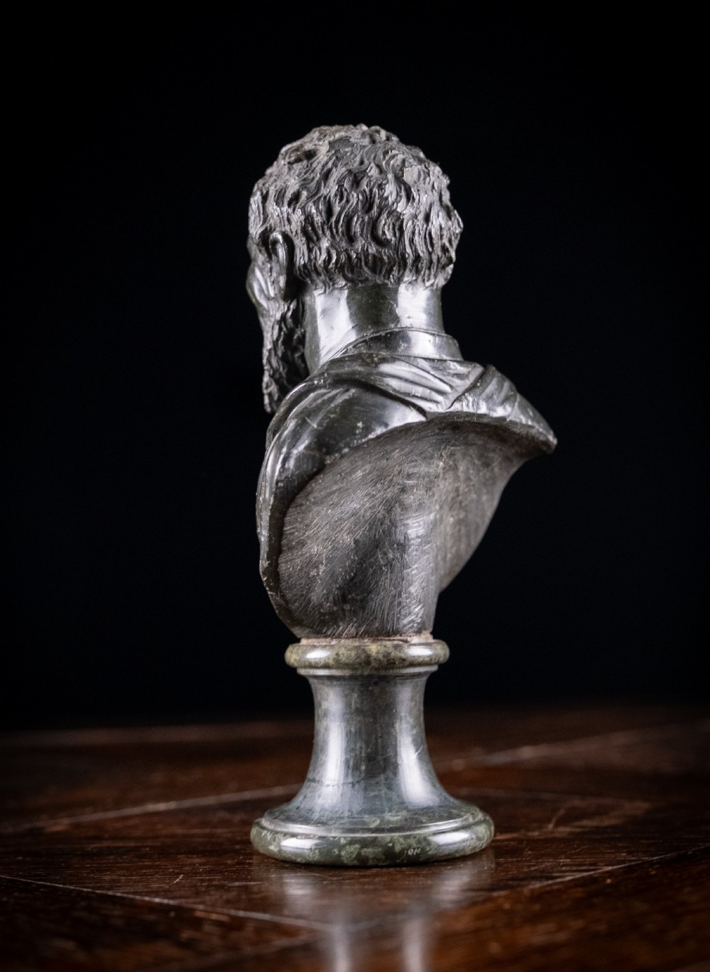 19th Century Serpentine Bust of Michelangelo View VIII