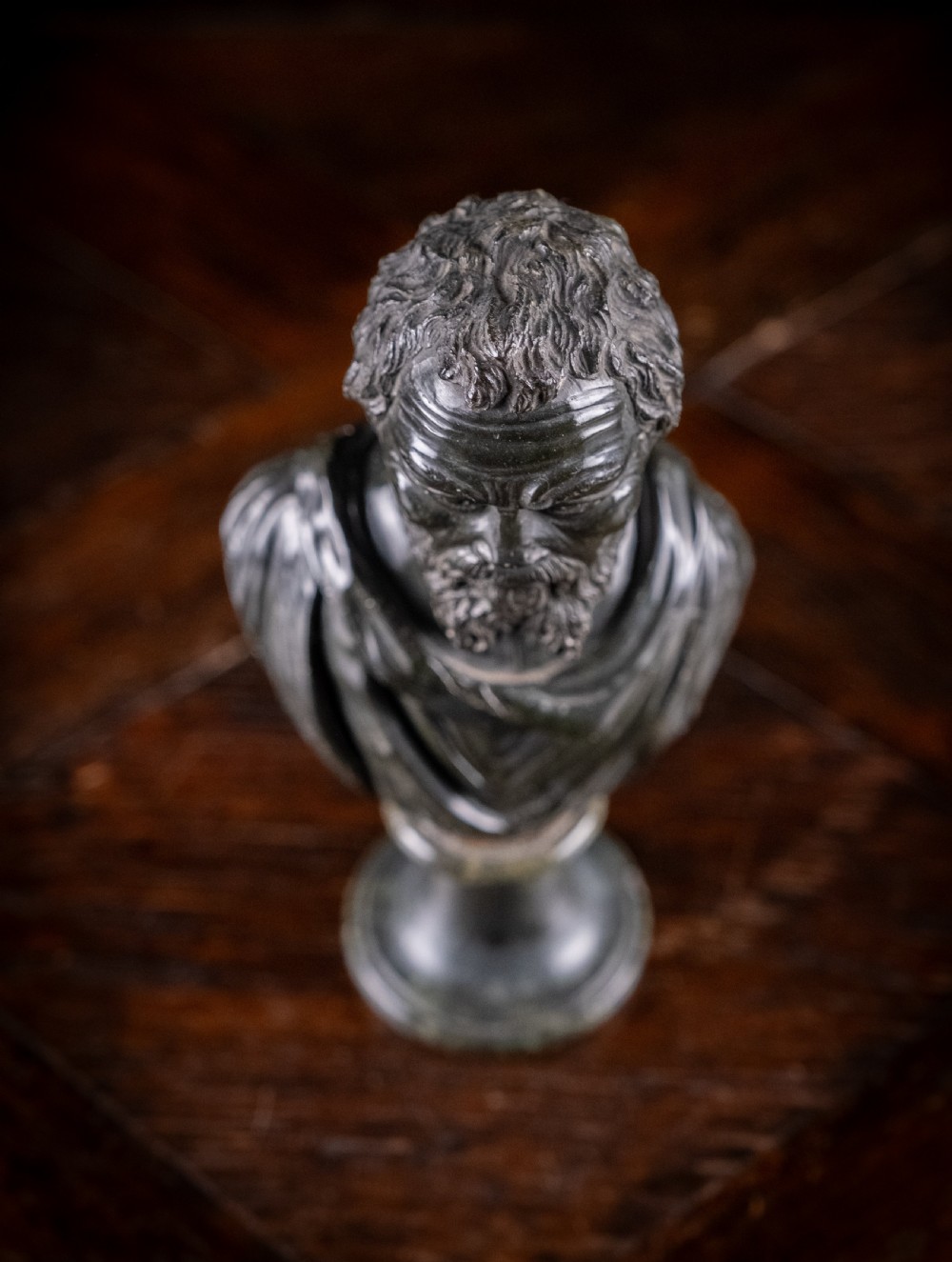 19th Century Serpentine Bust of Michelangelo View XII