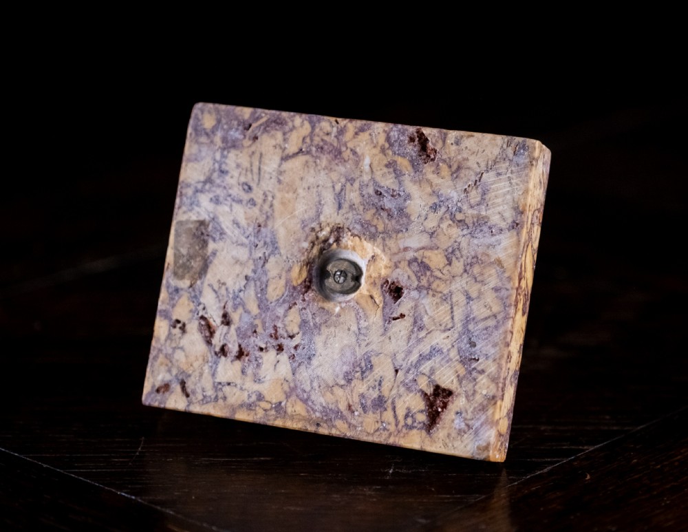 19th Century Grand Tour Silver Gilt & Marble Desk Weight View IX