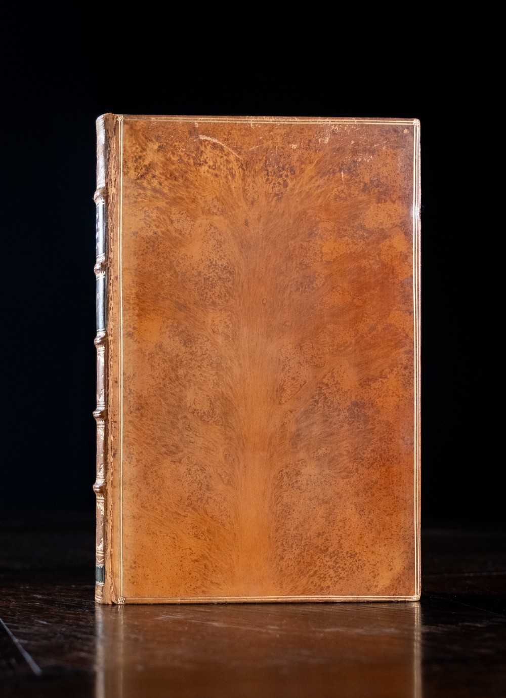 A 1904 leather-bound book titled Life of William the Second German Emperor standing vertically with gilt detailing on the spine. View II