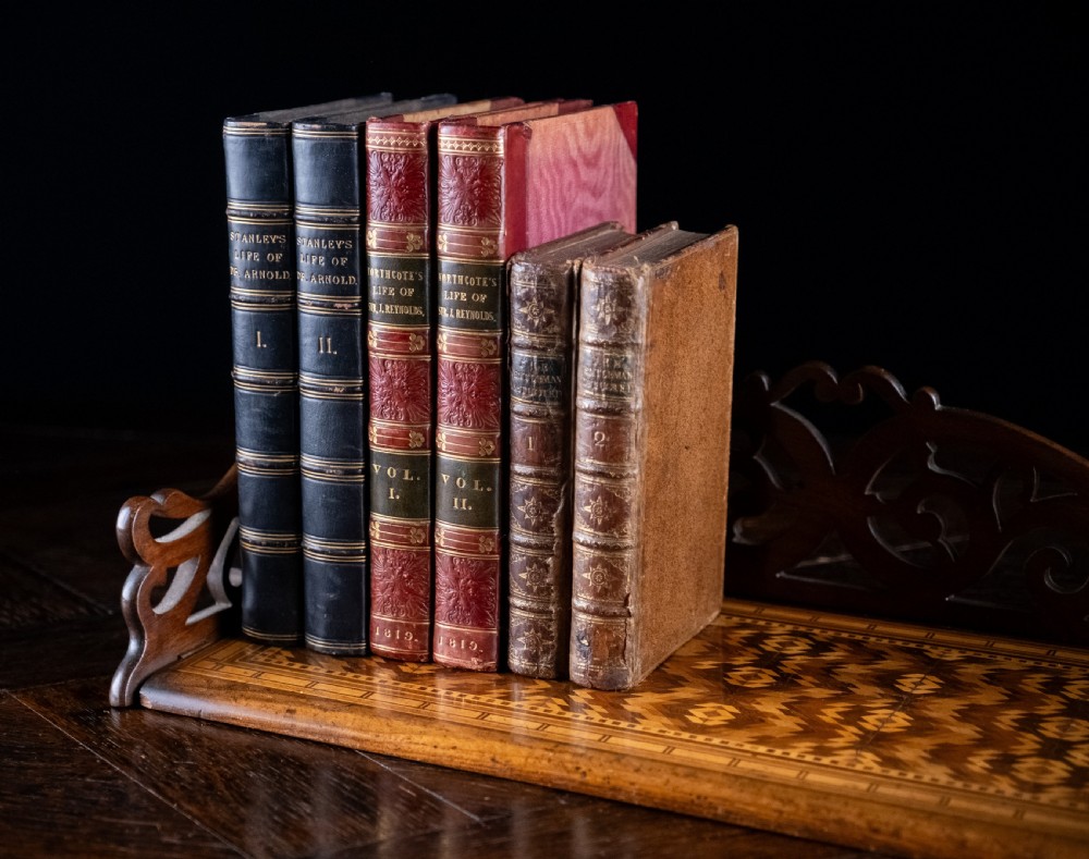 Rosewood & Tunbridgeware Folding Book Stand, c1860 View III