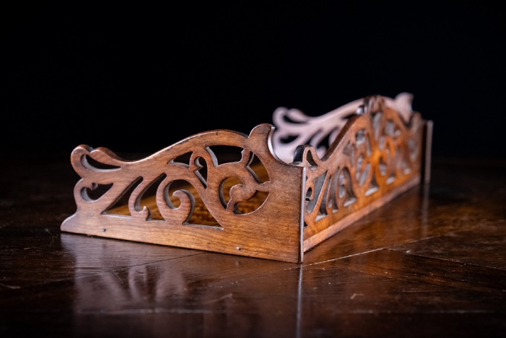 Rosewood & Tunbridgeware Folding Book Stand, c1860 View IX