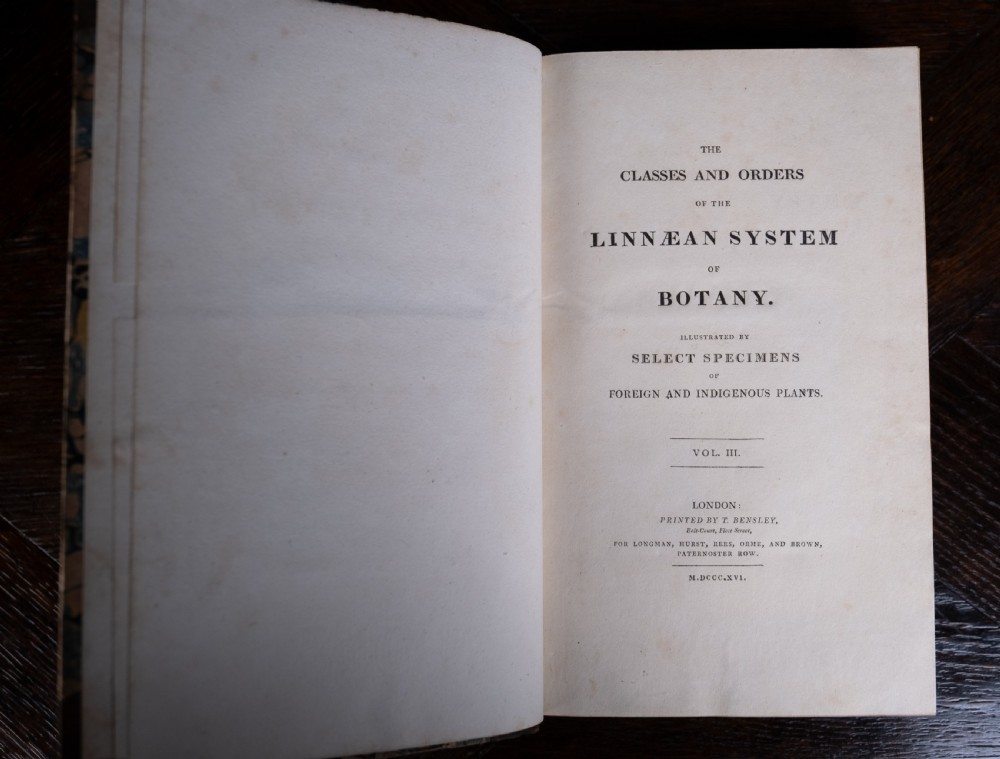 1816 The Linnaean System Of Botany. First Edition. Book Set.  View XIII