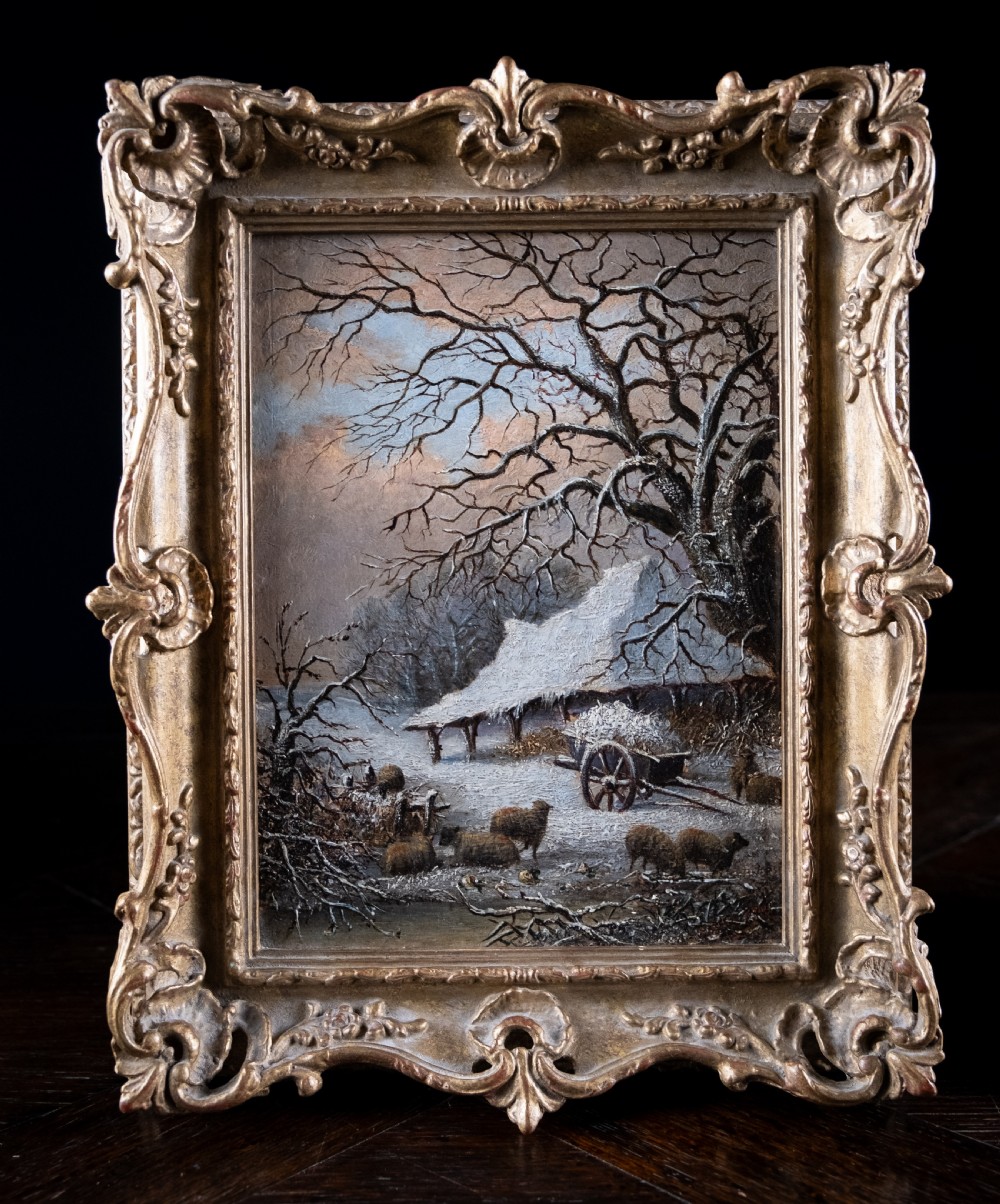 Pair Of Rural Scenes at Dusk & Evening, Dated 1838. Oil On Board. View II