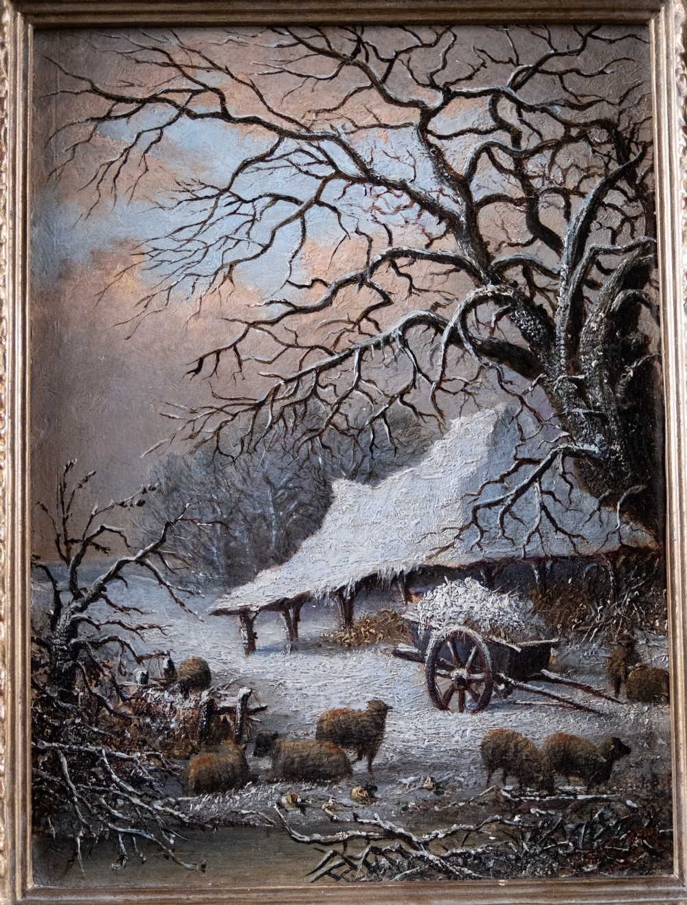 Pair Of Rural Scenes at Dusk & Evening, Dated 1838. Oil On Board. View IV