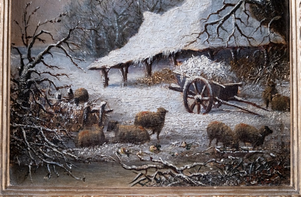 Pair Of Rural Scenes at Dusk & Evening, Dated 1838. Oil On Board. View VI