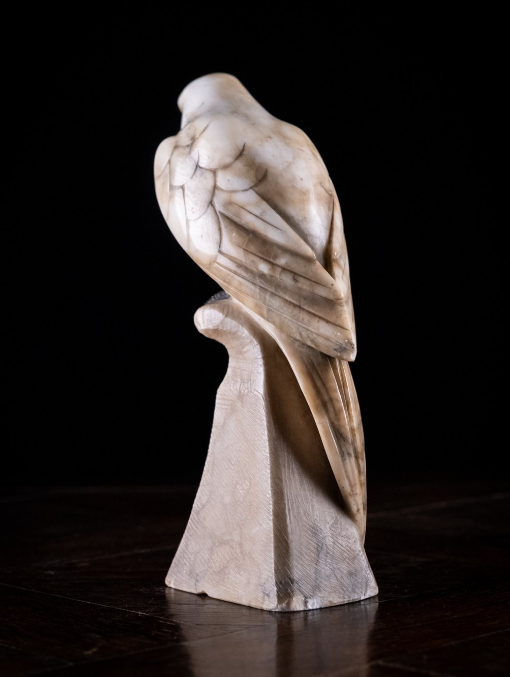 Carved Alabaster Parrot & Cockatoo, c.1920 View V