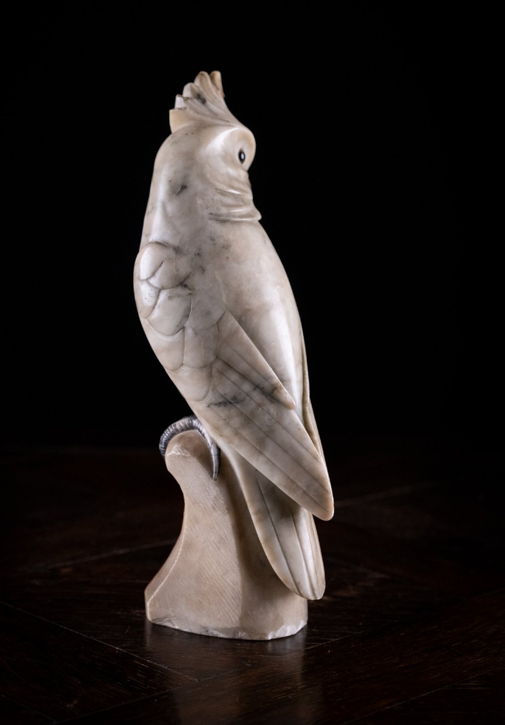 Carved Alabaster Parrot & Cockatoo, c.1920 View IX