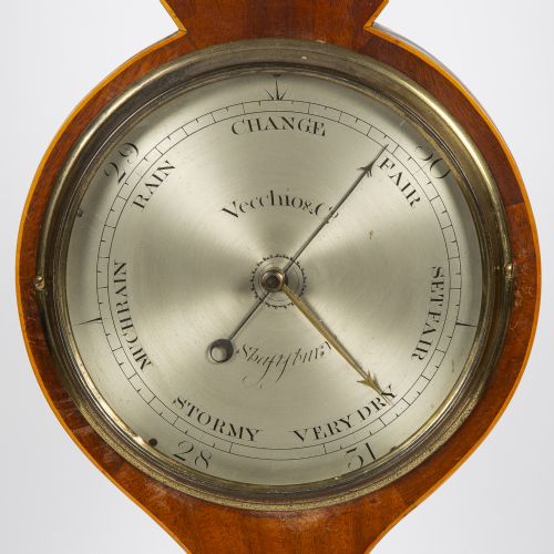 MAHOGANY BAROMETER BY VECCHIO CO OF SHAFTSBURY - ADDITIONAL PHOTO 1
