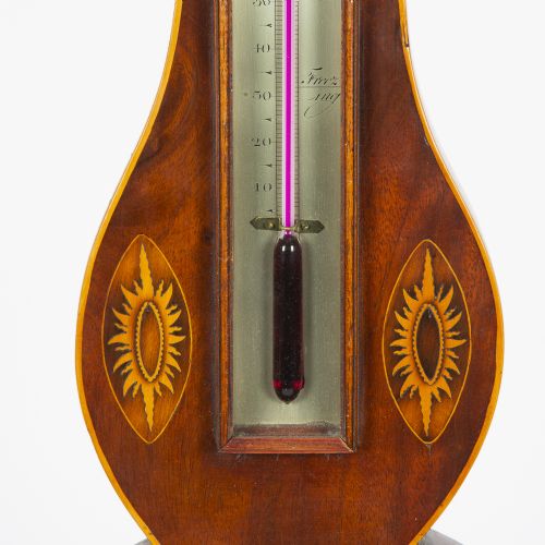 MAHOGANY BAROMETER BY VECCHIO CO OF SHAFTSBURY - ADDITIONAL PHOTO 3