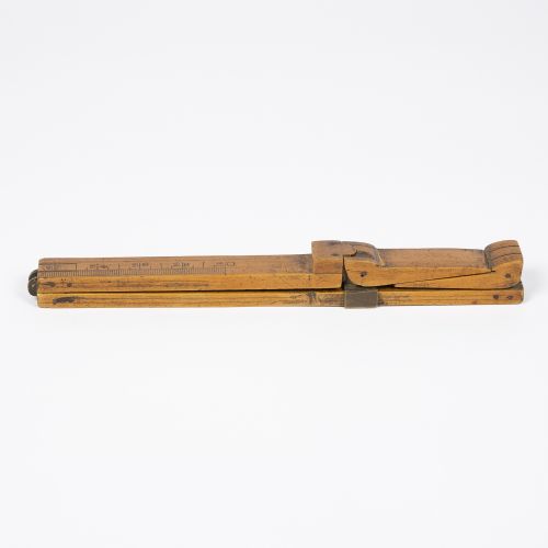 FOLDING COBBLER'S BOXWOOD BRASS FOOT MEASURE - ADDITIONAL PHOTO 2