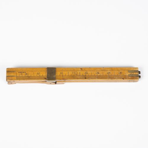 FOLDING COBBLER'S BOXWOOD BRASS FOOT MEASURE - ADDITIONAL PHOTO 3