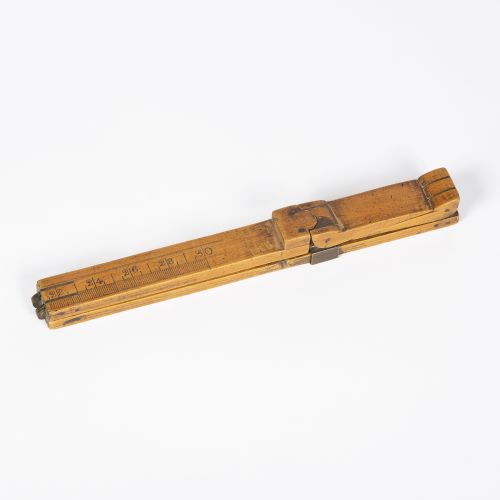 FOLDING COBBLER'S BOXWOOD BRASS FOOT MEASURE - ADDITIONAL PHOTO 5