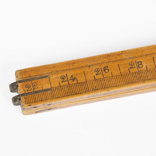 FOLDING COBBLER'S BOXWOOD BRASS FOOT MEASURE - ADDITIONAL PHOTO 6