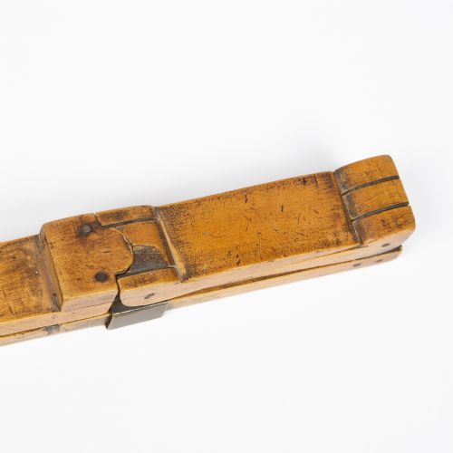 FOLDING COBBLER'S BOXWOOD BRASS FOOT MEASURE - ADDITIONAL PHOTO 7