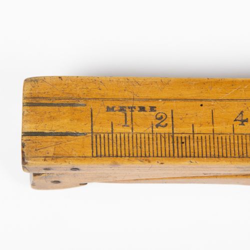 FOLDING COBBLER'S BOXWOOD BRASS FOOT MEASURE - ADDITIONAL PHOTO 8